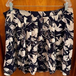 XL Navy Blue Print Skirt